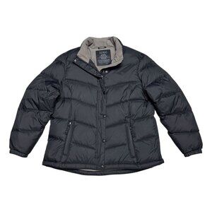 LL BEAN Goose Down Fill Black Waterproof Winter Puffer Parka Jacket Coat Mens XL